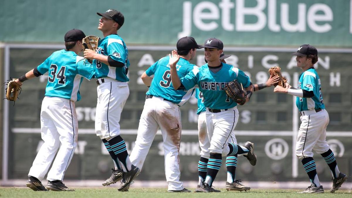 Archbishop McCarthy players celebrate after routing Citra North Marion by way of the mercy rule in the Class 6A state semifinals in Fort Myers on Wednesday afternoon. ‘My hitters did a great job at the plate against two very good pitchers,’ Archbishiop McCarthy coach Rich Bielski said.