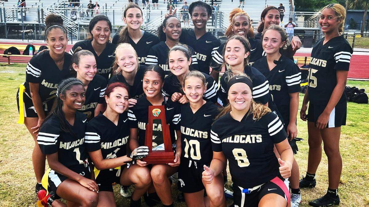 The Western girls’ flag football team won its first ever state championship on Saturday after a 34-14 win over Lithia Newsome in the Class 2A final in Jacksonville.