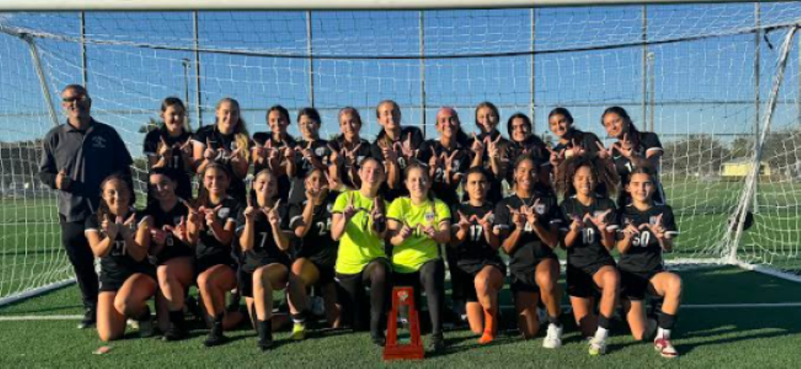 The District 16-2A champion True North girls’ soccer team.