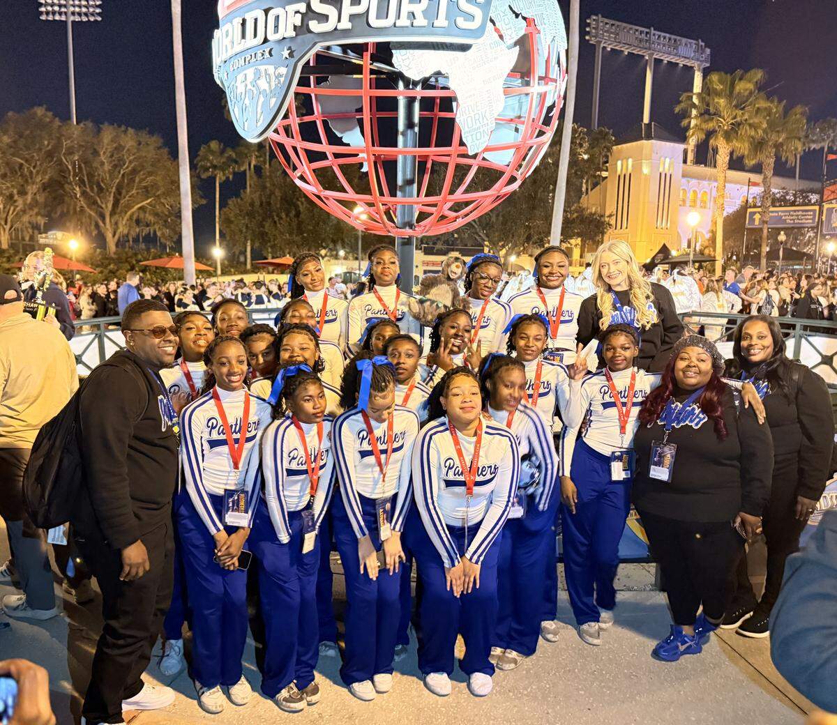The Dillard cheerleading team was fourth at nationals.