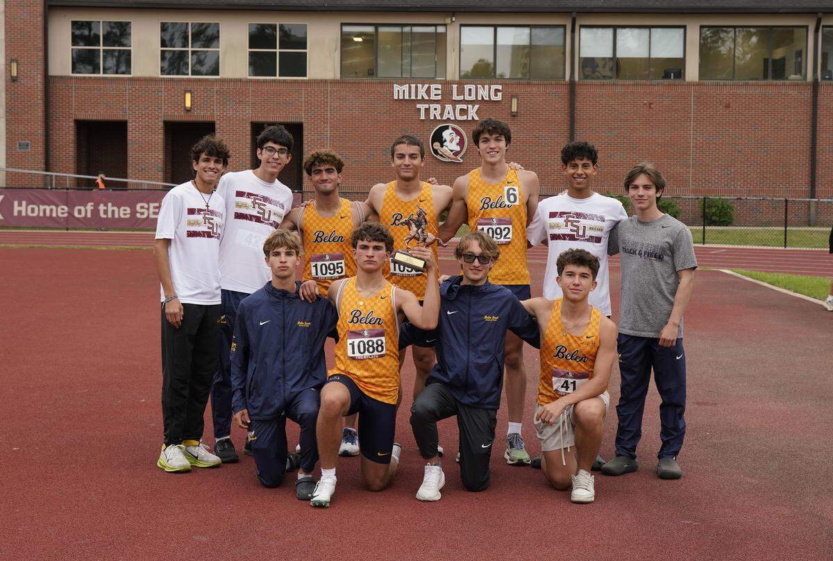 The Belen Jesuit boys’ track & field team won the FSU Relays in Tallahassee.