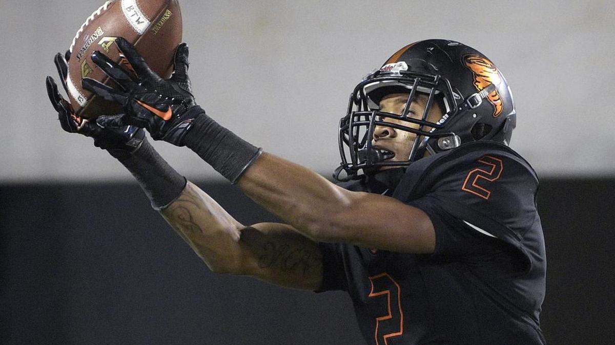 Booker T. Washington receiver Raymond Flanders is one of three Tornadoes who was named to the Class 4A All-State football team on Tuesday, Jan. 5, 2016.