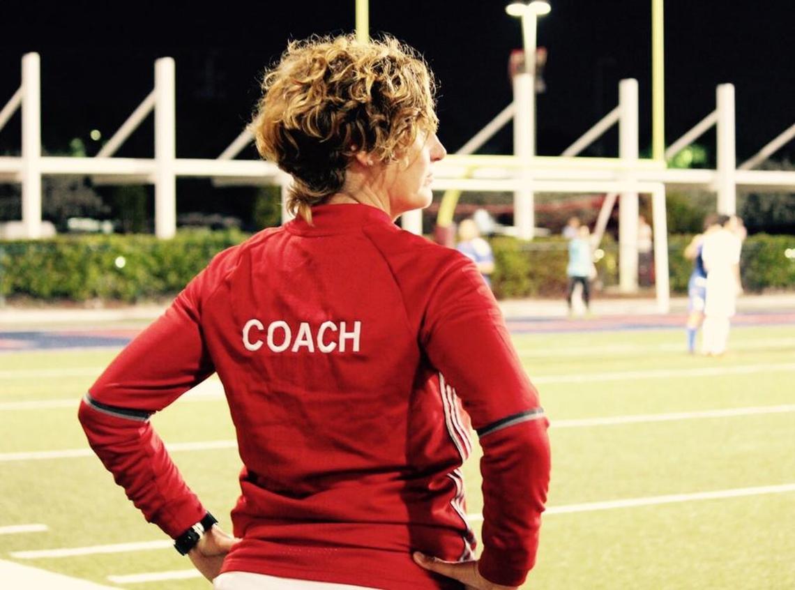 Doral Academy boys’ soccer coach Pamela McDonald.