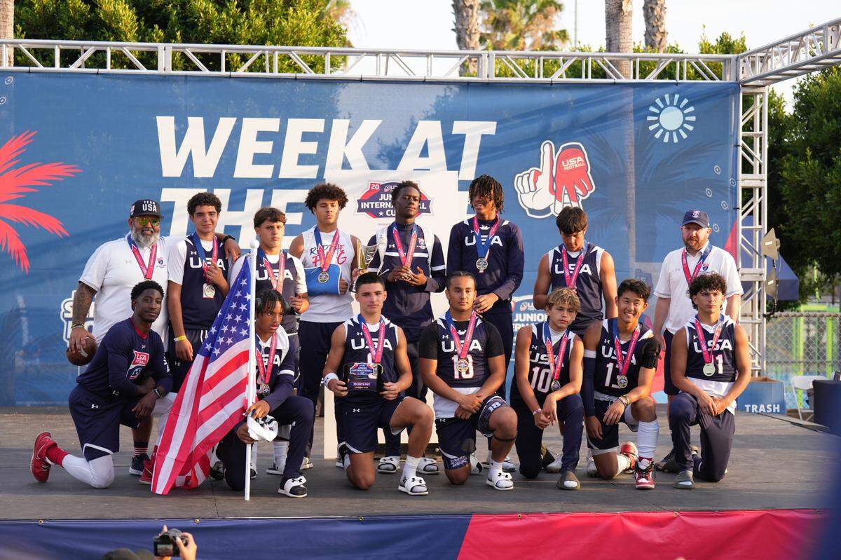 USA Football’s 15U boys’ flag football national team went 6-0 to win the Junior International Cup in Los Angeles.