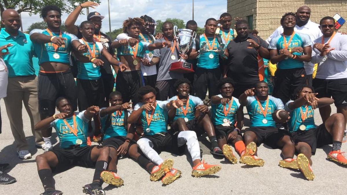 The Carol City Chiefs defeated the Miramar Patriots in the championship game of the 10th-annual Miami Dolphins’ 7-on-7 football tournament on Sunday at Central Park in Plantation.