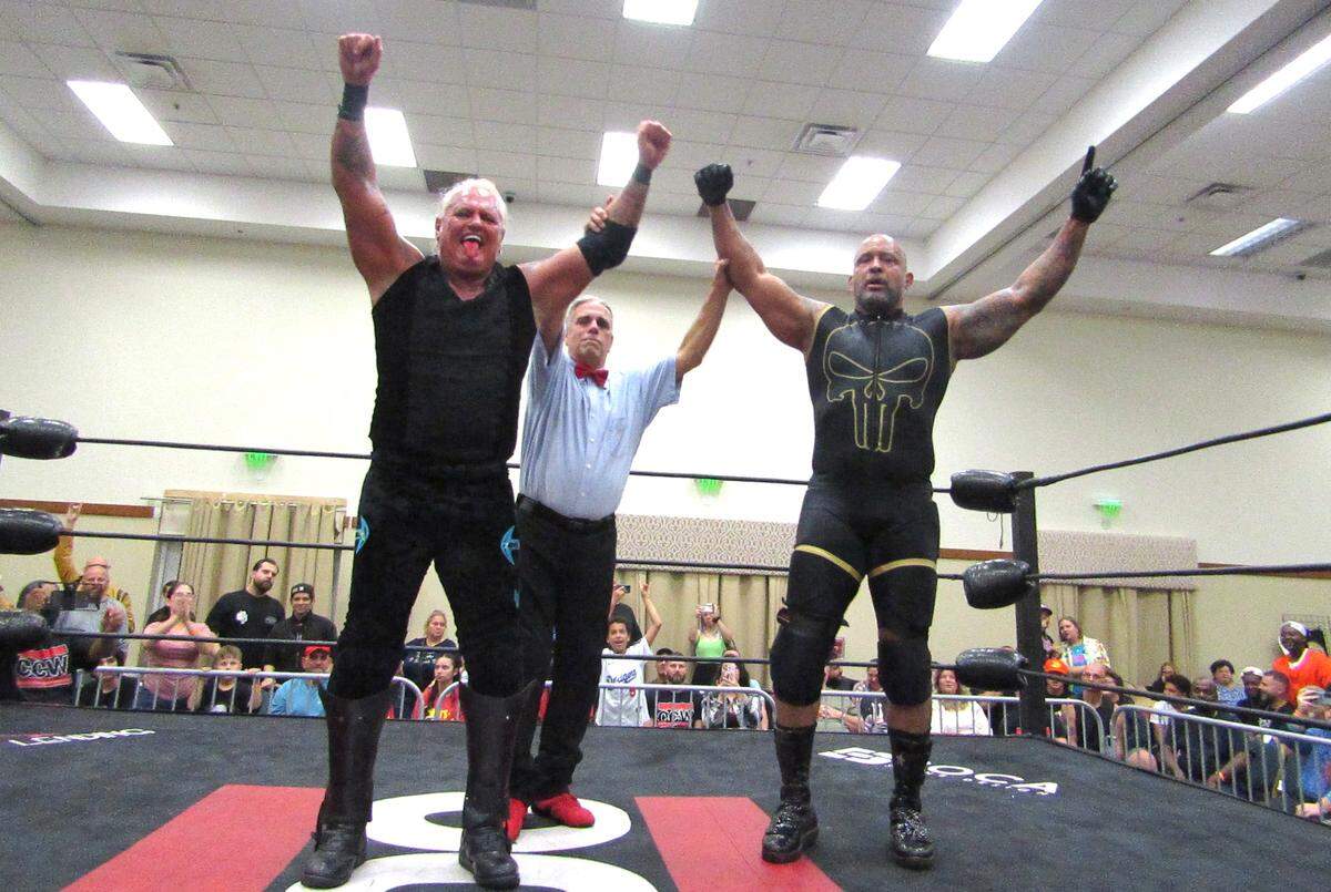 AEW’s MVP, leader of The Hurt Syndicate, returned to his roots, teaming with WWE alum Gangrel for Coastal Championship Wrestling’s 21st anniversary show in (South Florida) Port St. Lucie. Your referee WCW alum Randy Eller. MVP, originally from Miami, returns to South Florida once again for another anniversary, the sixth anniversary of “AEW Dynamite” on TBS and HBO Max from Hard Rock Live near Hollywood.