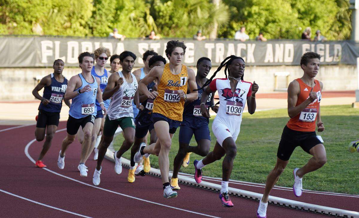 Jack Michalak of the Belen Jesuit boys’ track & field team at the FSU Relays in Tallahassee.