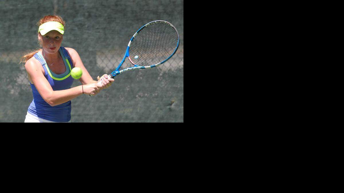 
Palmetto’s Emma Petersen, shown in a file photo, won No. 1 singles, 6-1, 6-0, and will advance to the state finals. 
