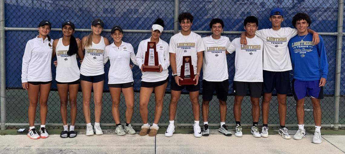 Cypress Bay swept region titles in tennis.