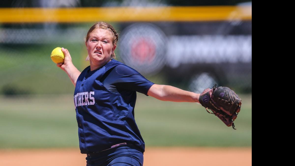
Ally Muraskin of Coral Springs Charter pitches against Lincoln Park in a Class 4A state softball semifinal at Historic Dodgertown in Vero Beach on Friday, May 8, 2015. 
