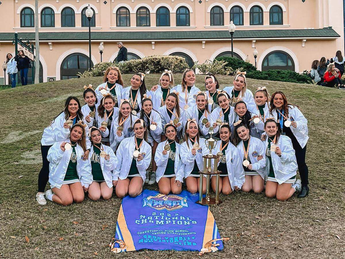 The national champion LaSalle cheerleading team.