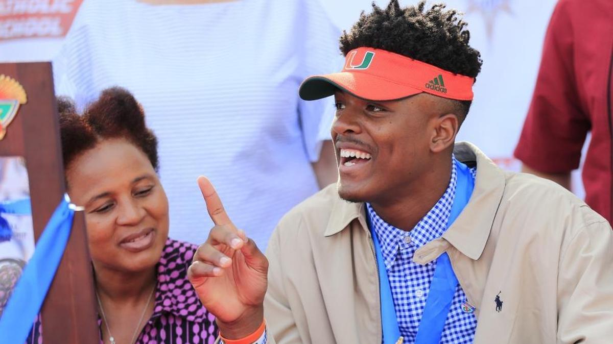 During Early National Signing Day Class 2A State champion Champagnat has Gregory Rousseau signing with UM on Wed., Dec. 20, 2017.