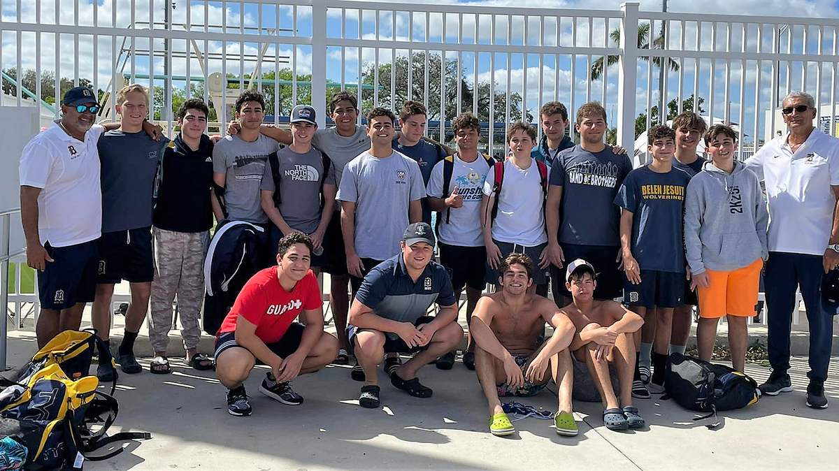 The Belen Jesuit boys’ water polo team.