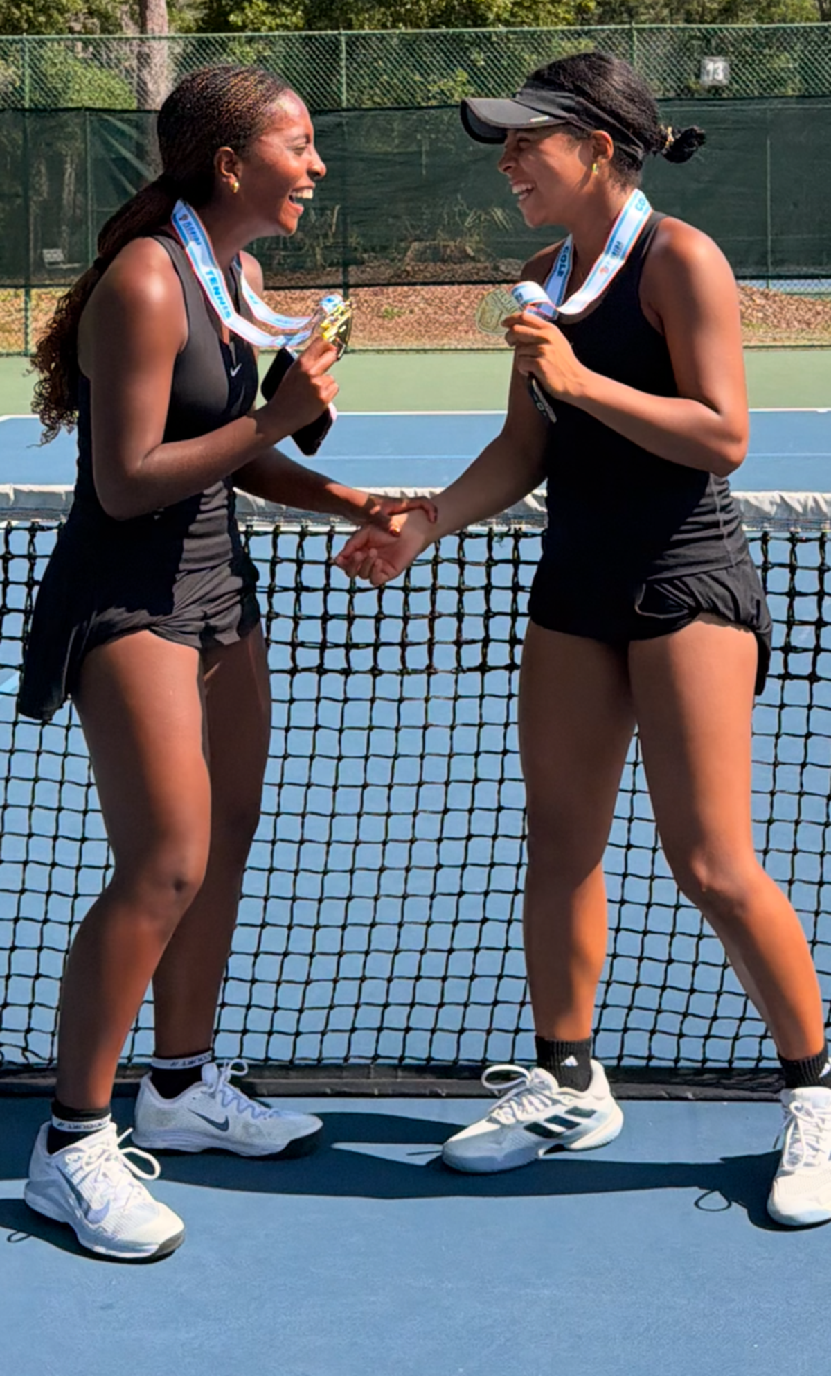 Sisters Sasha and Leyla Kilgour of Riviera Prep won the state championship in Class 1A girls’ doubles at the FHSAA Tennis State Tournament in Central Florida.