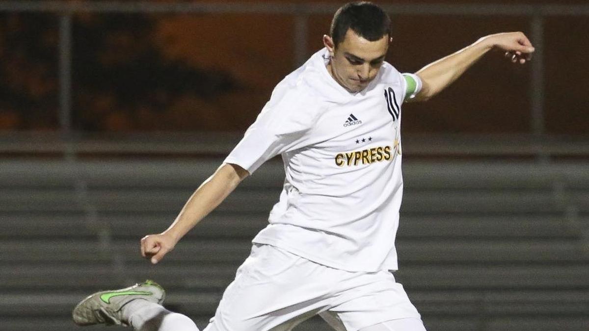 Cypress Bay’s Jake Fuhrman, shown last week in a regional match against Varela, said after Friday’s loss to Winter Park in the state semifinals: “We put so much time and energy into this and it’s always been a team effort, I love these guys like my brother and I’ve been proud to be a part of this program for the last four years.”