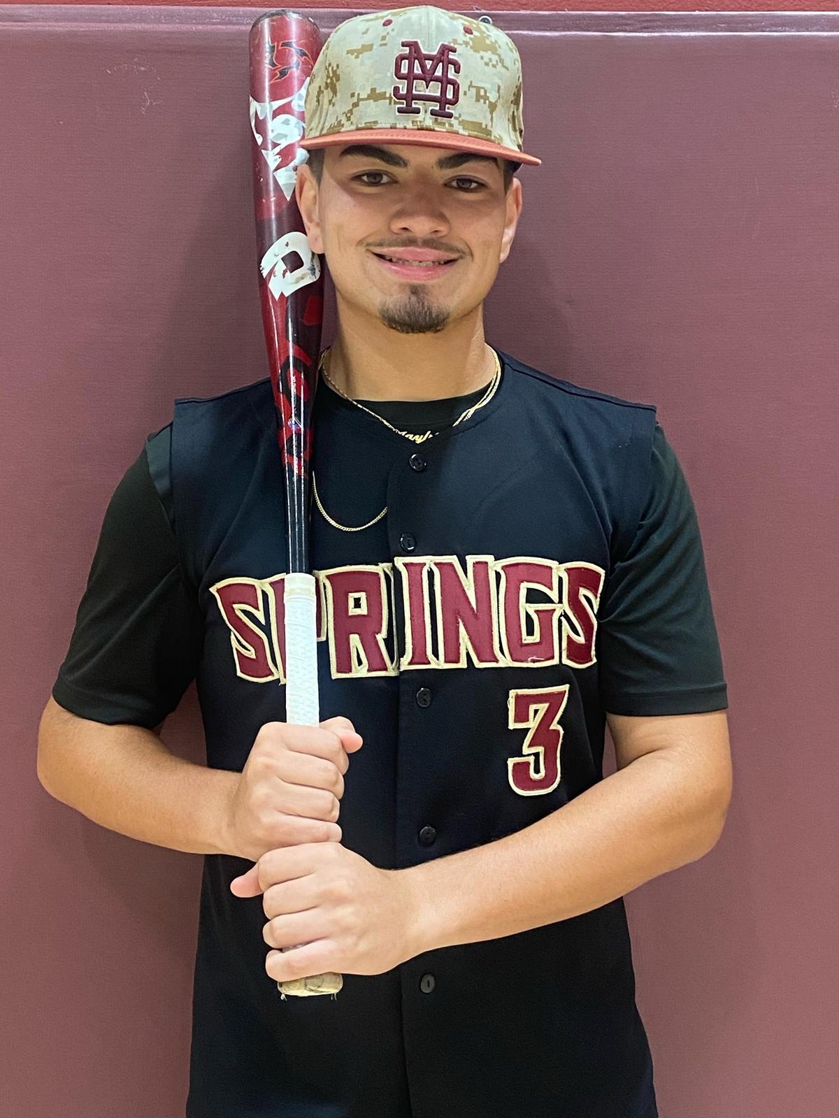 Jason Torres of the Miami Springs High School baseball team.