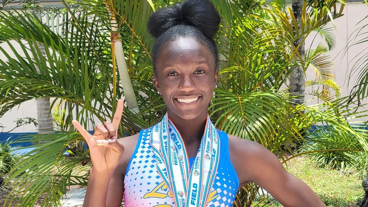 Tyra Cox won three individual state titles plus was part of a first-place relay for Miami Northwestern.