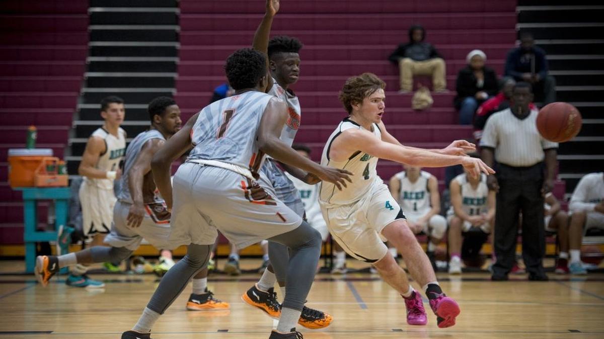 South Miami vs. Coral Reef in boys basketball playoff at Coral Reef Highschool in Miami. February 11, 2016.