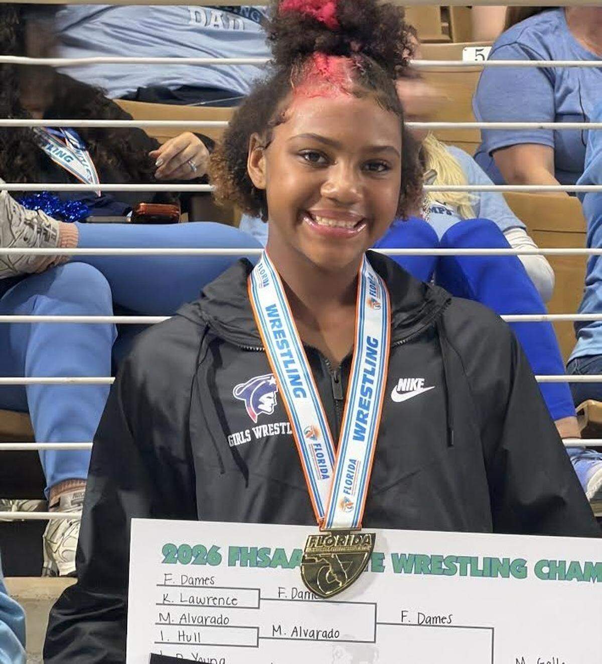 Florida Christian School 7th grader Melissa Gallo won a state title.