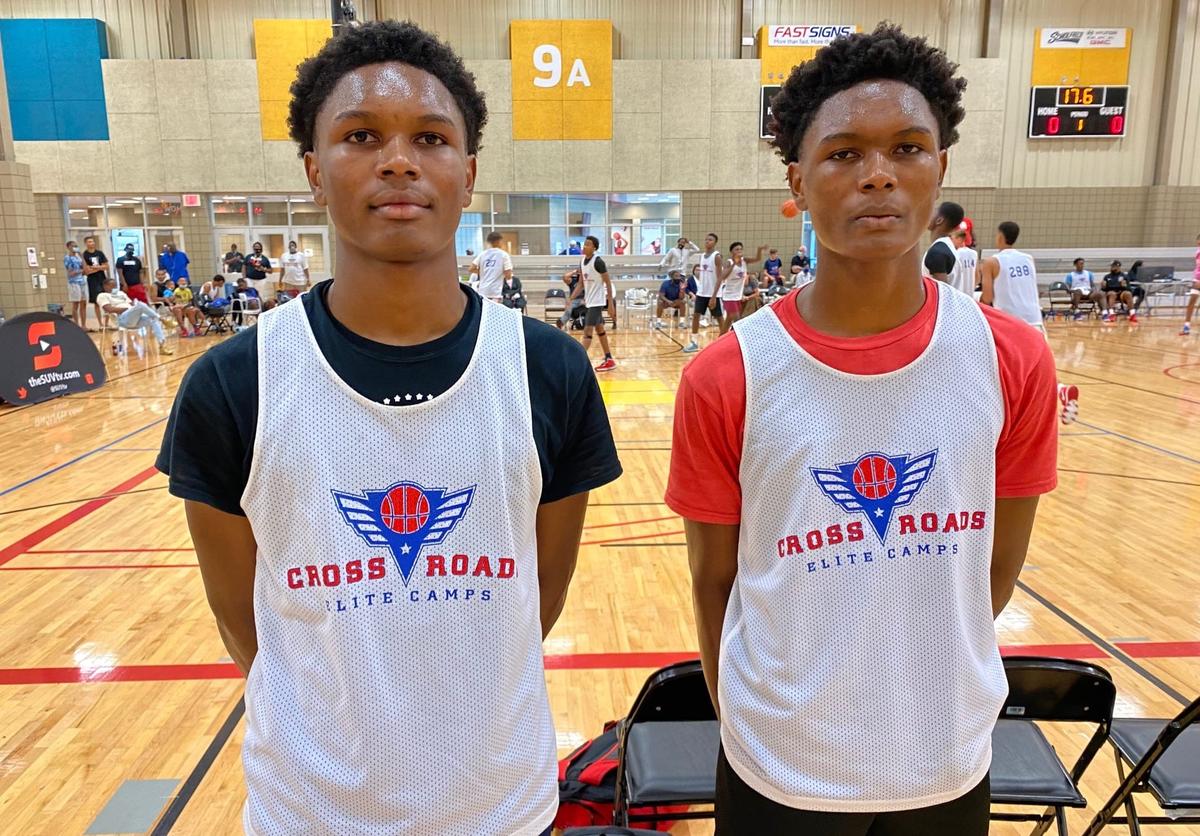 The Thompson twins (Ausar and Amen) of the Pine Crest boys’ basketball team.