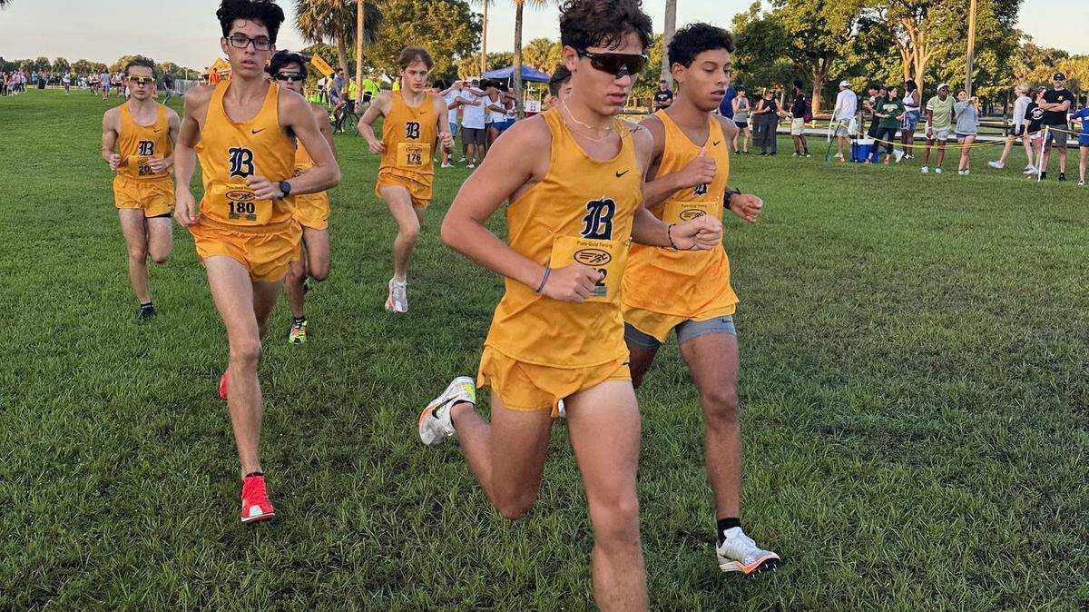 The Belen Jesuit boys’ cross-country team.