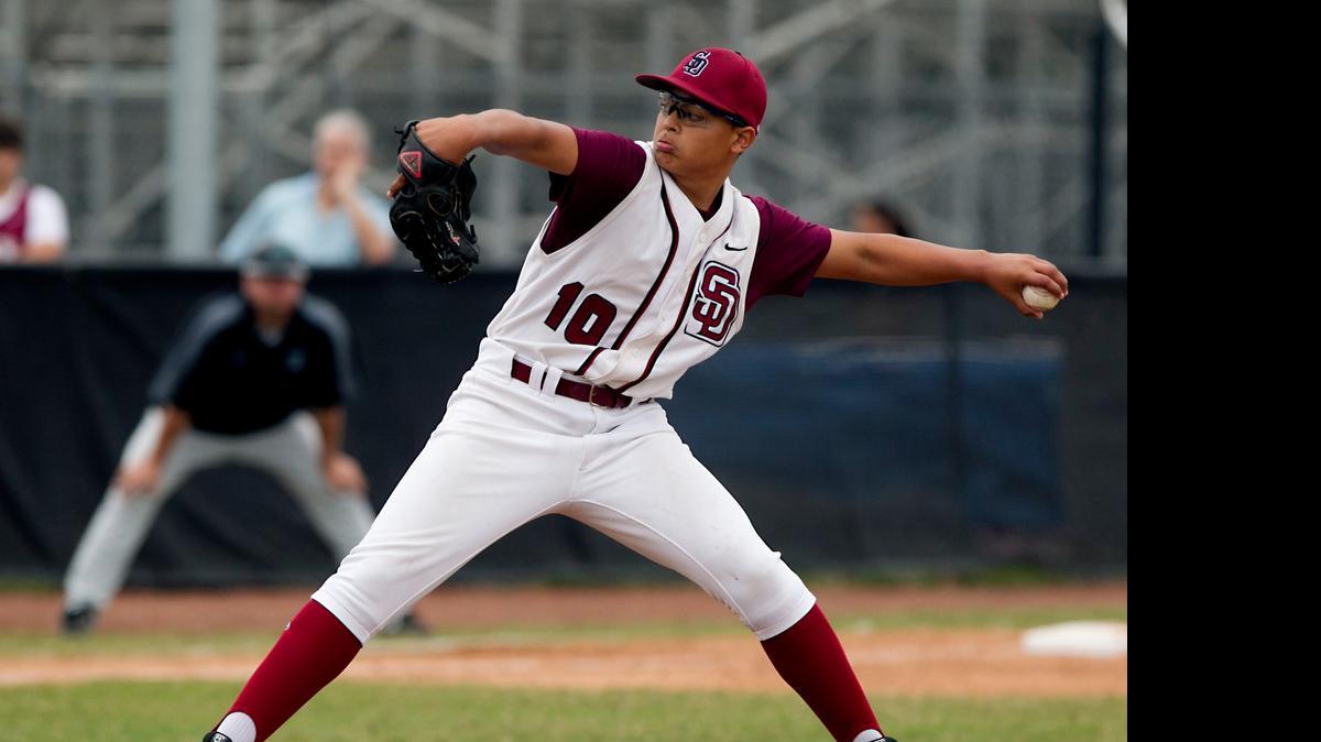 
Douglas High pitcher Jesus Luzardo, shown in a previous game, is a future University of Miami player. 
