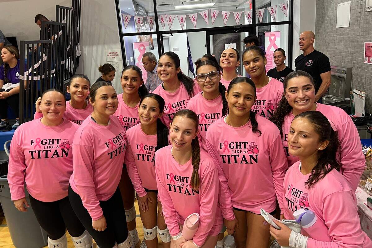 The True North girls’ volleyball team hosted its annual Dig Pink match to raise money for breast cancer research.