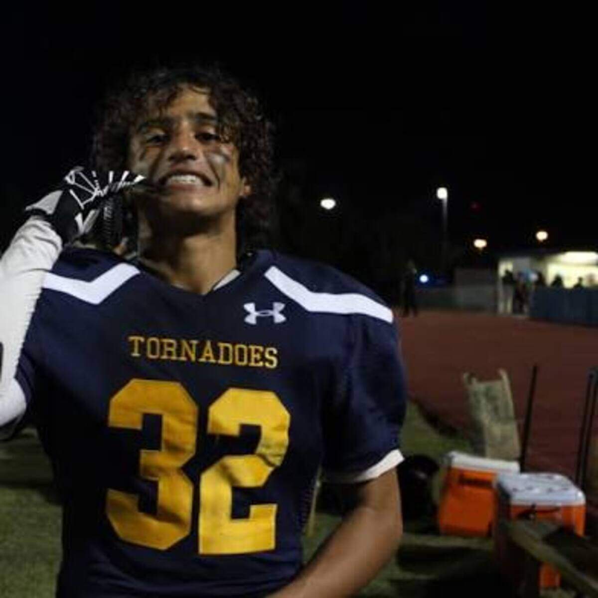 Ayden Jaouhar of the Pompano Beach football team.