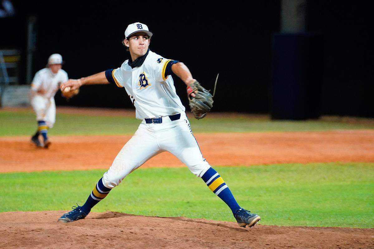 Belen Jesuit pitcher Marco Fuentes