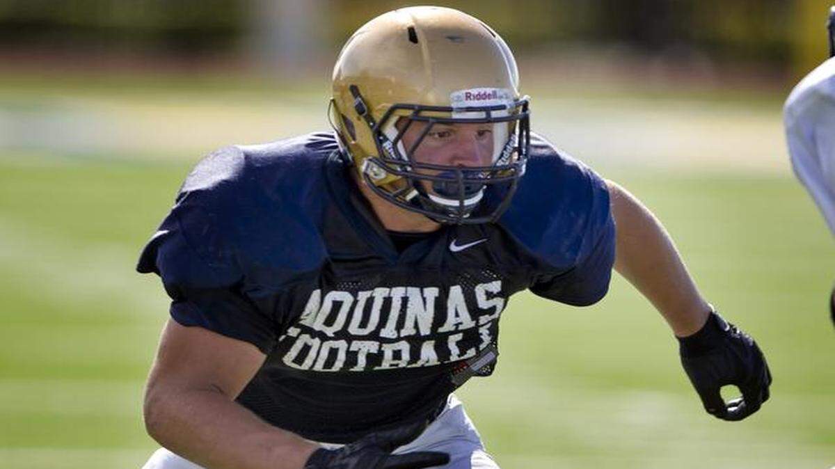
 St. Thomas Aquinas defensive end Nick Bosa leads the Raiders in tackles (47) and tackles for a loss (27 1/2). 
