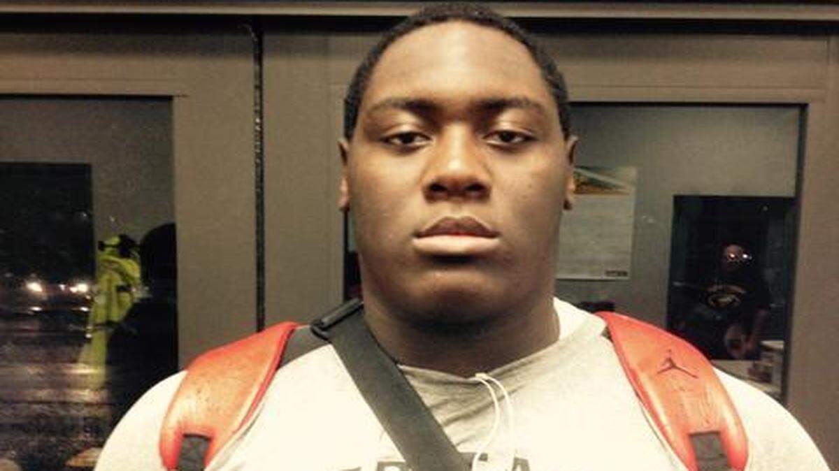 <cutline_leadin>Patriots coach Mike Rumph on Tedarrell Slaton, above: </cutline_leadin>‘The coaches at Alabama, LSU, Ole Miss tell him he looks like some of the boys they have now.’