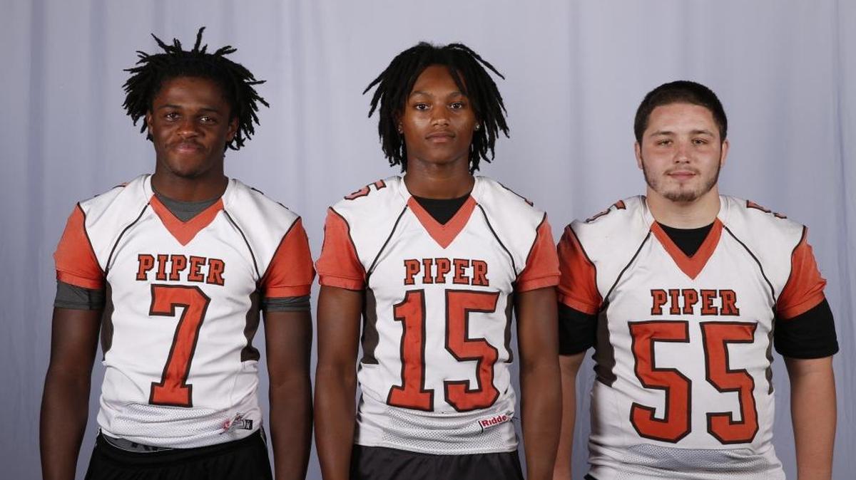
Piper High clinches its first playoff berth since 2003 with a victory over Taravella on Friday, Oct. 16, 2015. Bengals players Tavares Ward, Dayvon Medina and Javon Somoza are pictured before the season. 

