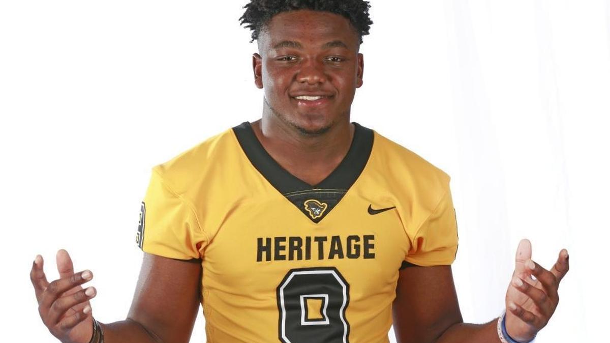 Andrew Chatfield of American Heritage, seen here during High School Football Media Day at Hard Rock Stadium on Saturday, August 5, 2017, will sign on Wednesday likely with either the University of Miami or the University of Florida.