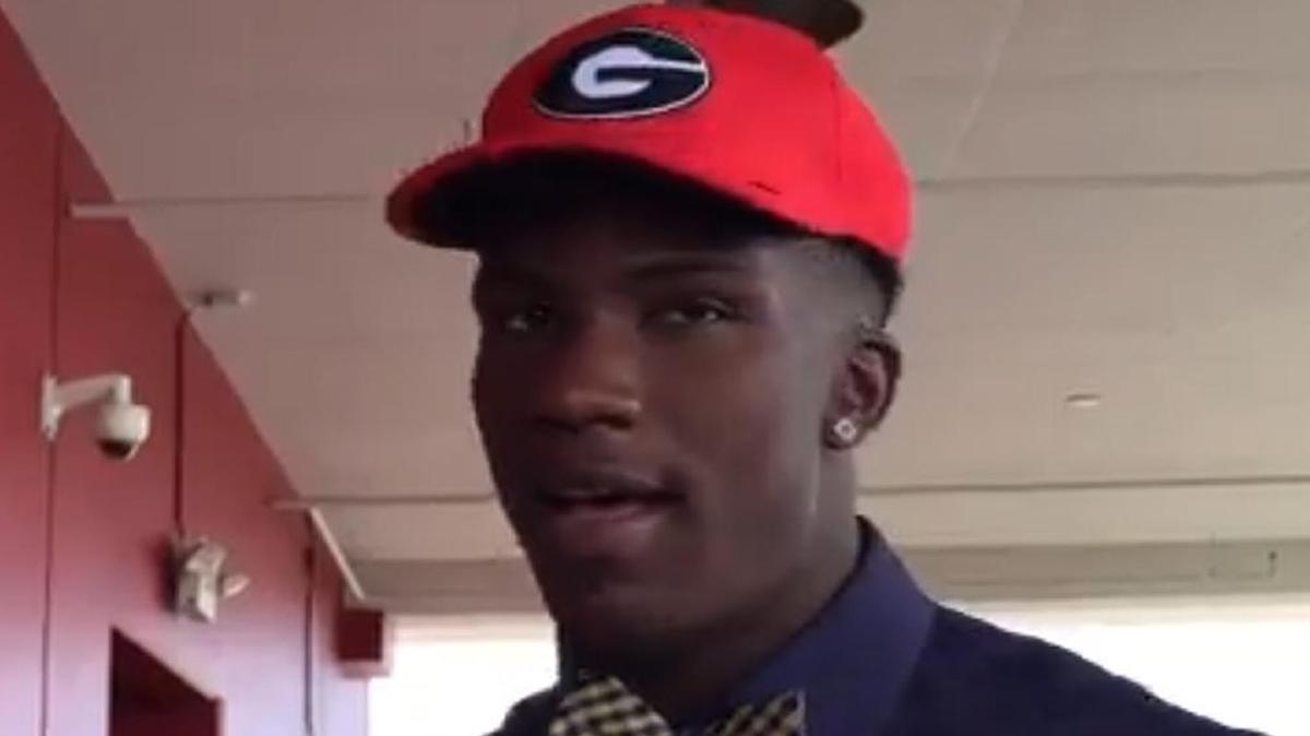 Mater Academy cornerback Latavious Brini stuck with Georgia on National Signing Day.