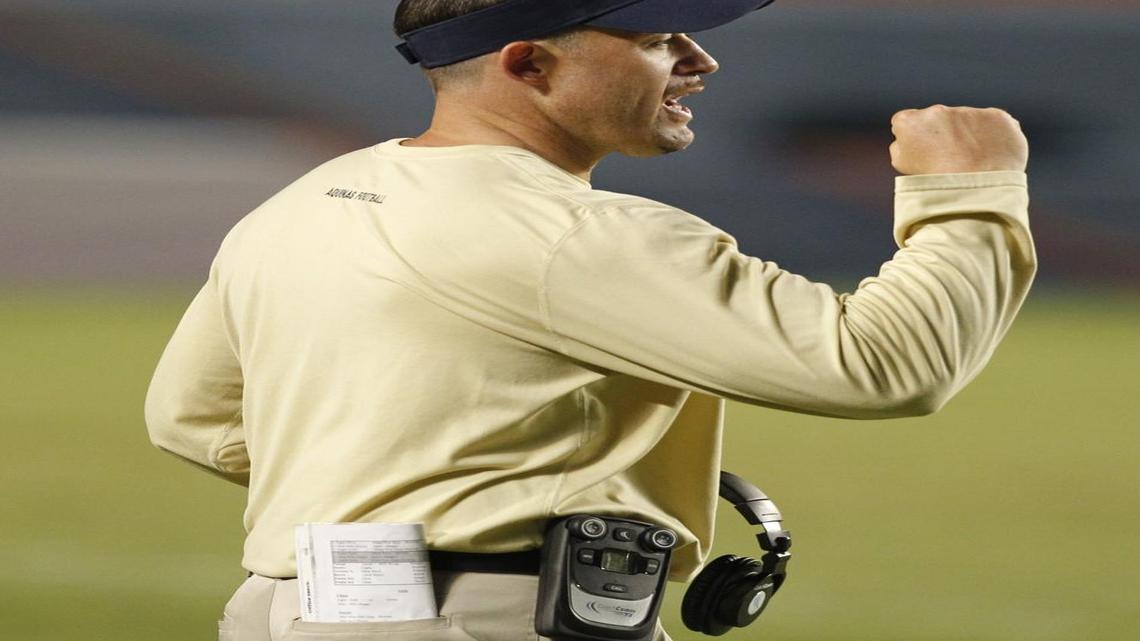 
Former St. Thomas Aquinas coach Rocco Casullo opted to start fresh at Mater Academy in Hialeah Gardens. On Monday he was named head coach at Weston Cypress Bay. 

