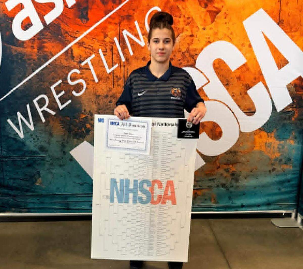National champion Paola Perez of Mater Lakes Academy.