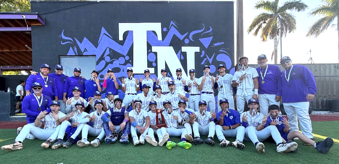 The district champion True North baseball team.