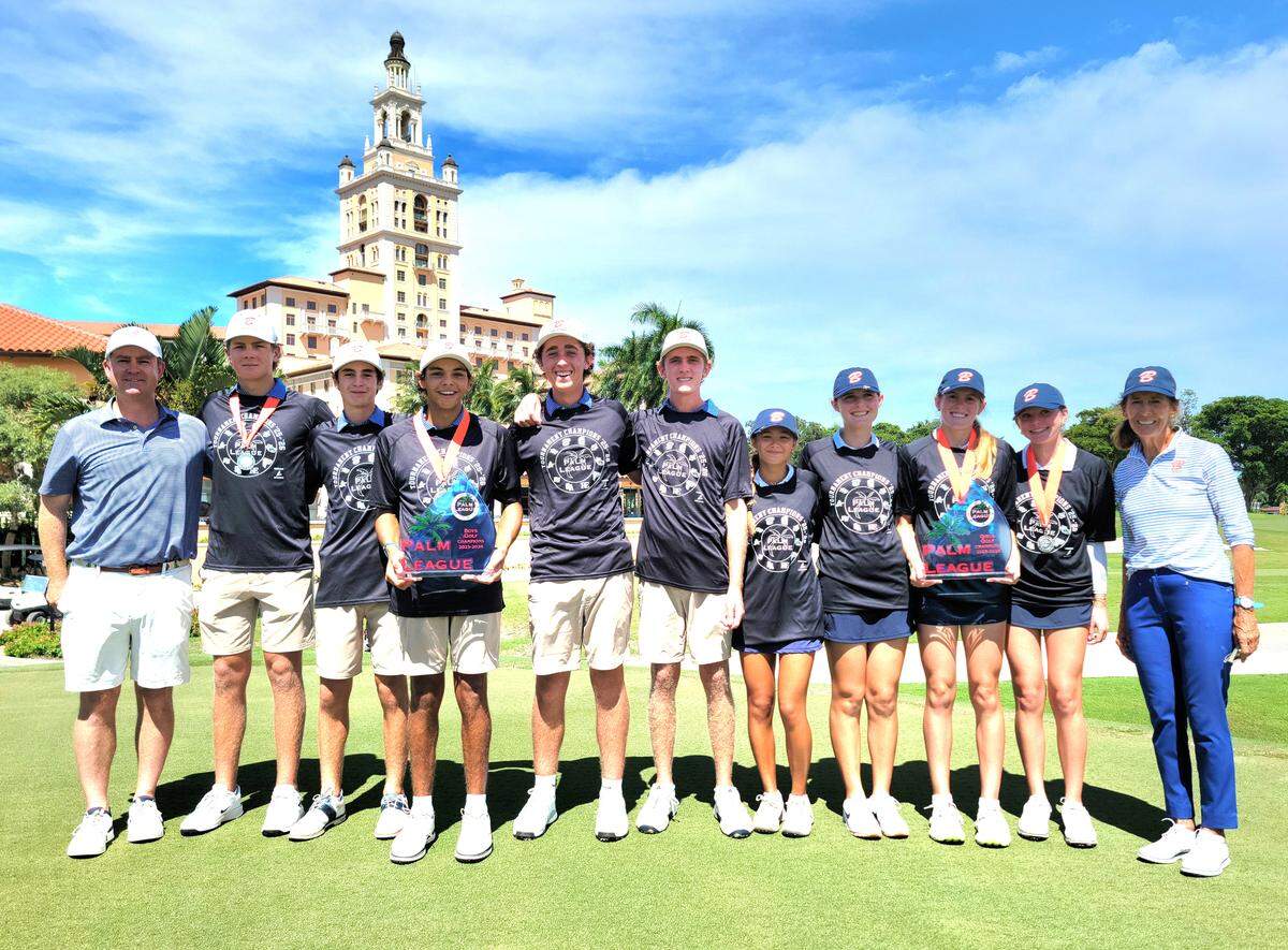 North Palm Beach Benjamin golf swept the team titles at the Palm League Championship at Biltmore Golf Club in Coral Gables.