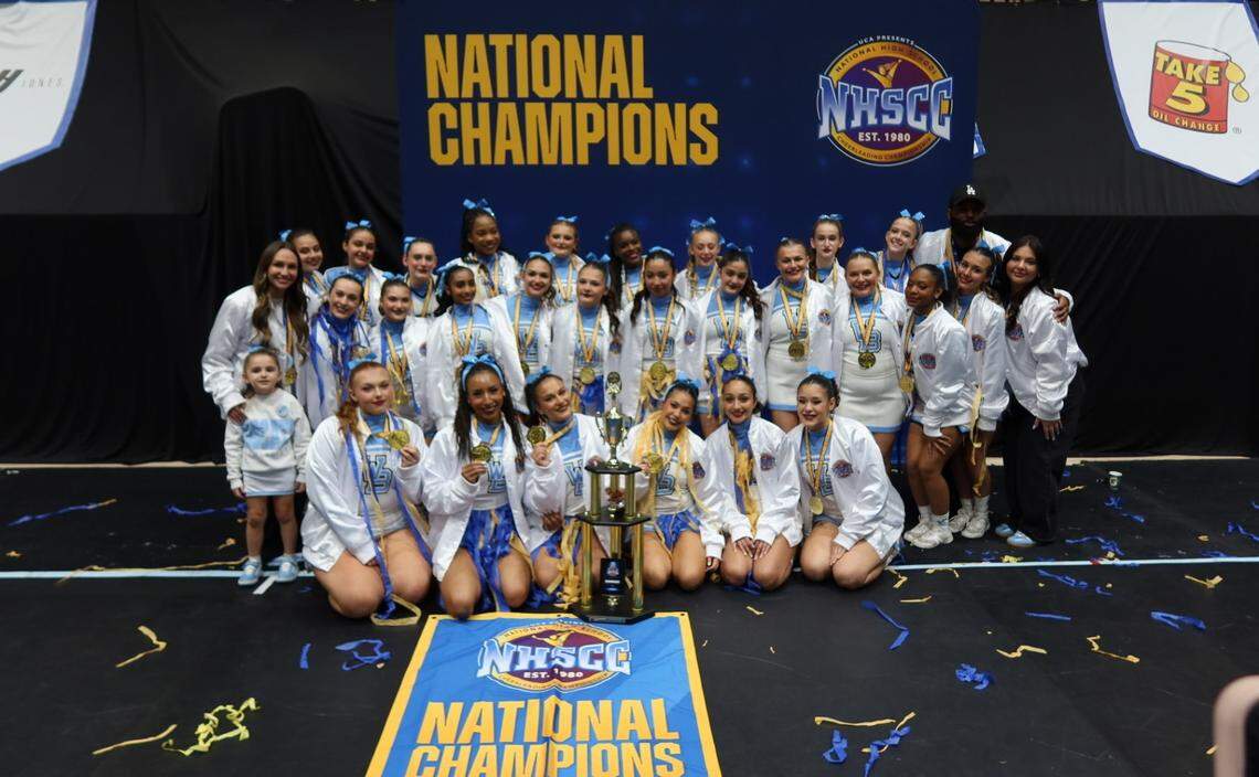 The national champion West Broward cheerleading team.