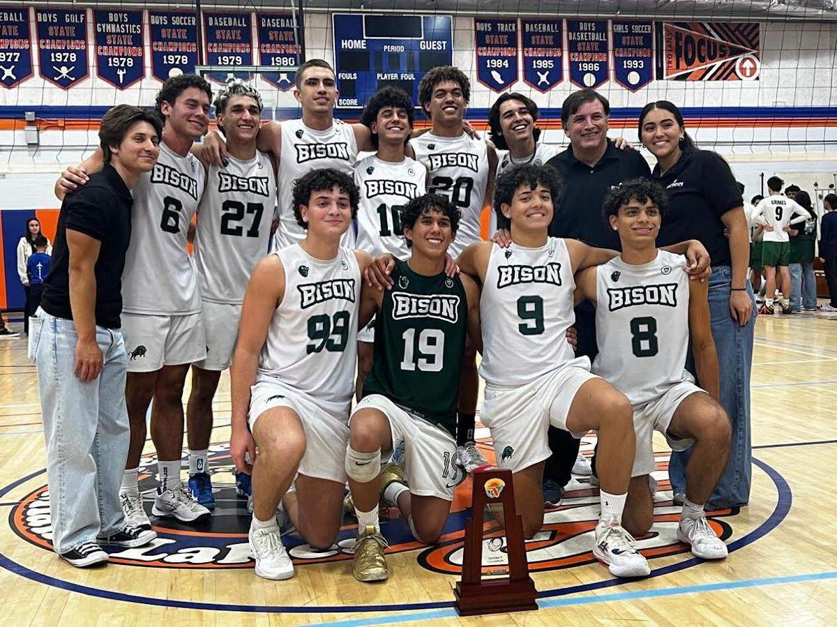 The Reagan boys’ volleyball team won the district title for the first time in program history.
