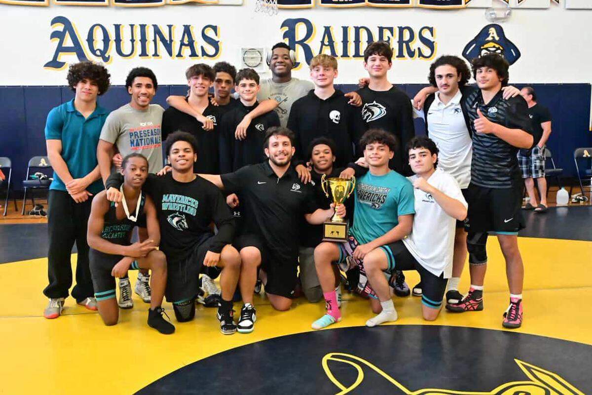 The Archbishop McCarthy boys’ wrestling team