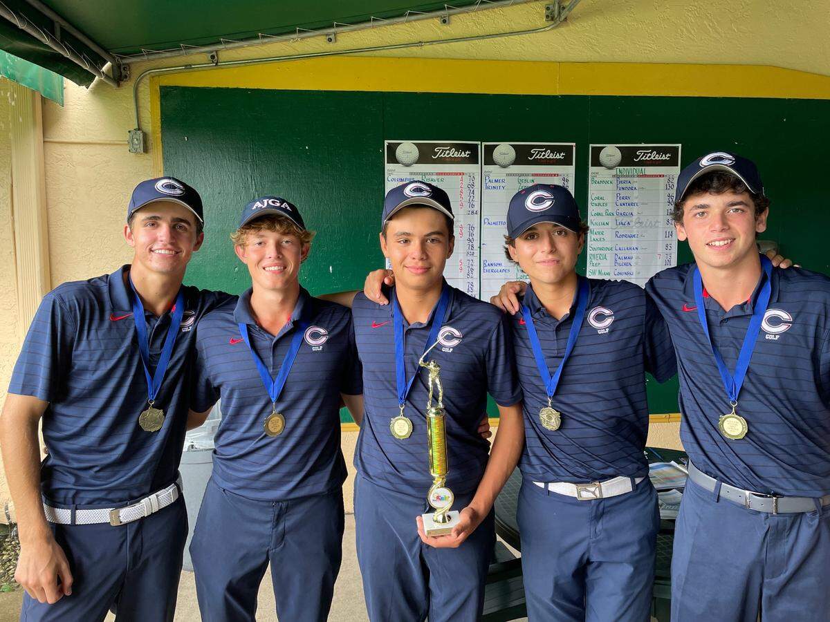 The Columbus boys’ golf team won the Miami Dade County Youth Fair Boys’ Golf Tournament at Country Club of Miami.