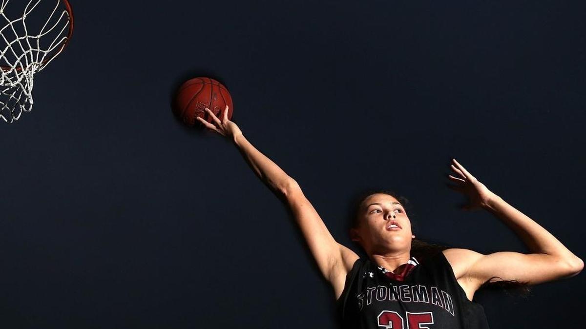 Douglas’ Abigail Hsu stands 5-11, but she has the freakish athleticism D-1 programs covet — even more since she posted a video of her grabbing the rim.