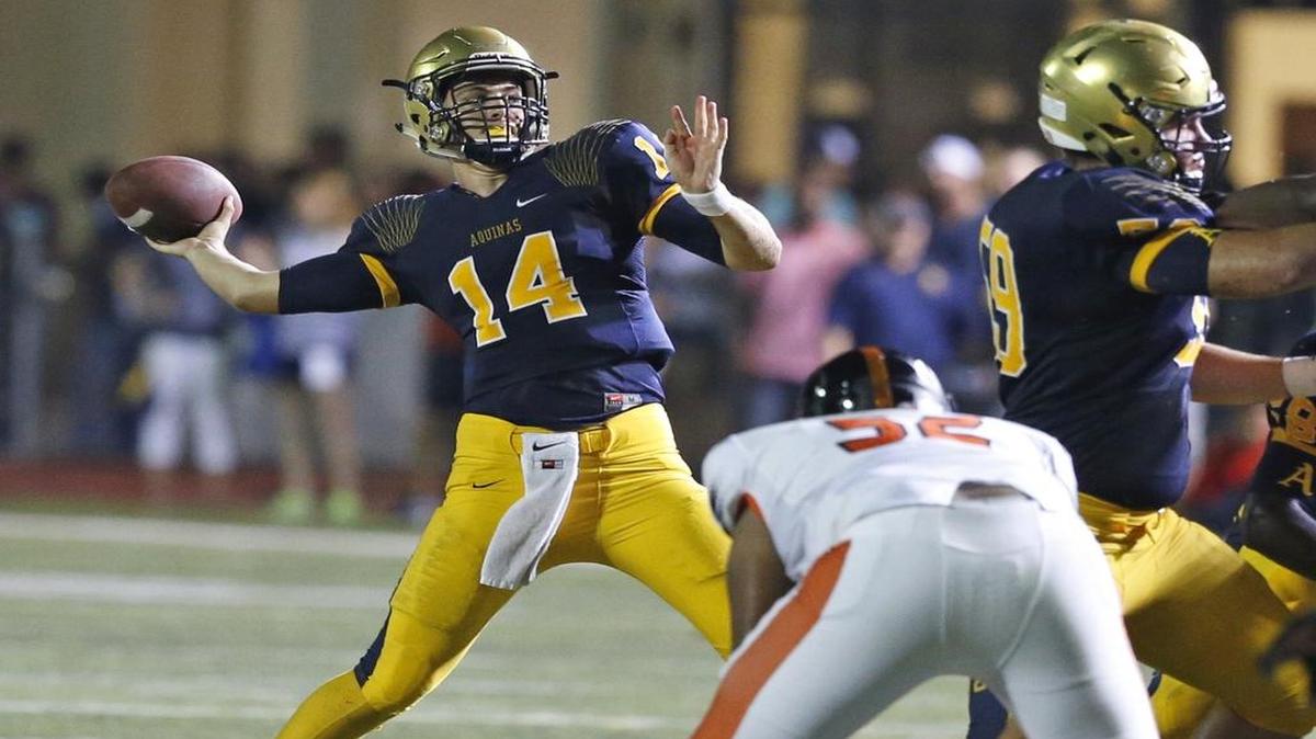 St. Thomas Aquinas quarterback Jake Allen has not played in two weeks because of a back injury.