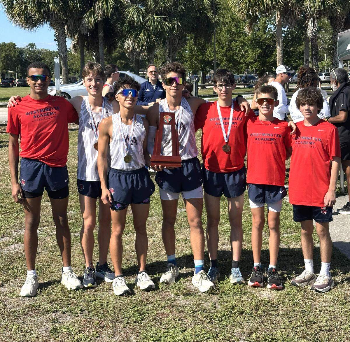 The Westminster Academy boys’ cross-country team won the FHSAA Region 4-1A title.