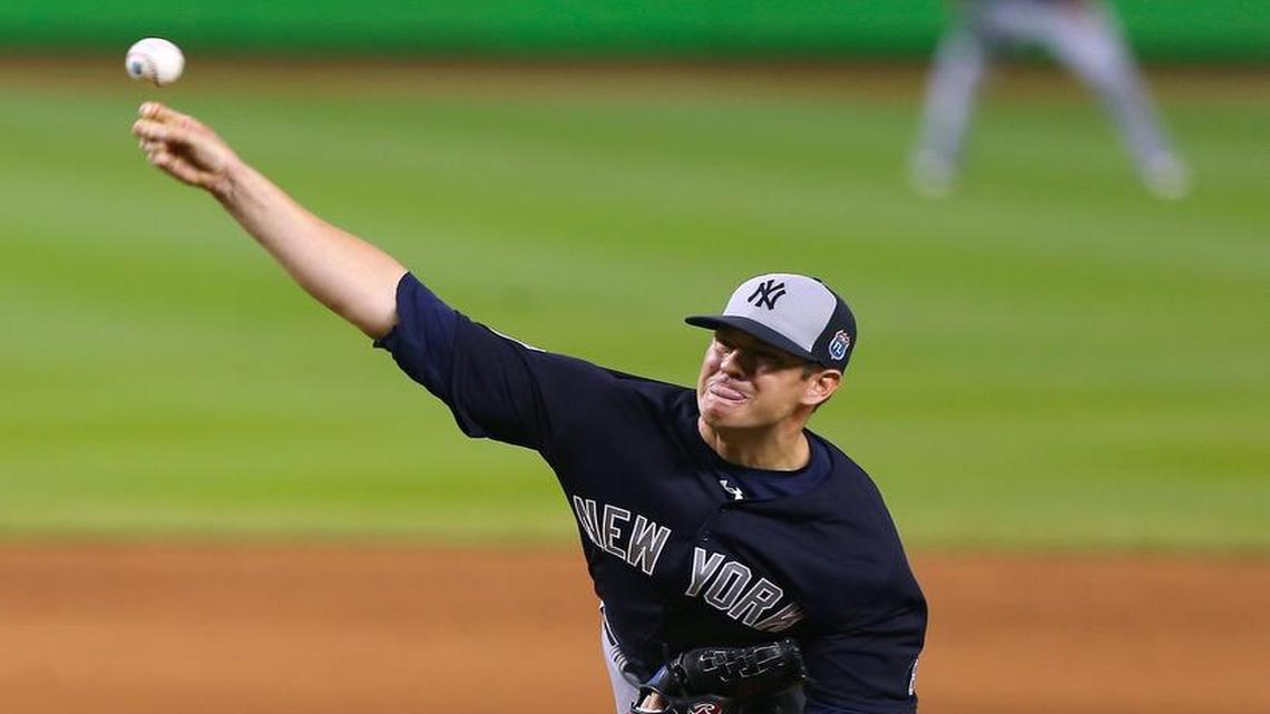 Varela’s Johnny Barbato pitches against his hometown Marlins during last Saturday’s exhibition at Marlins Park.