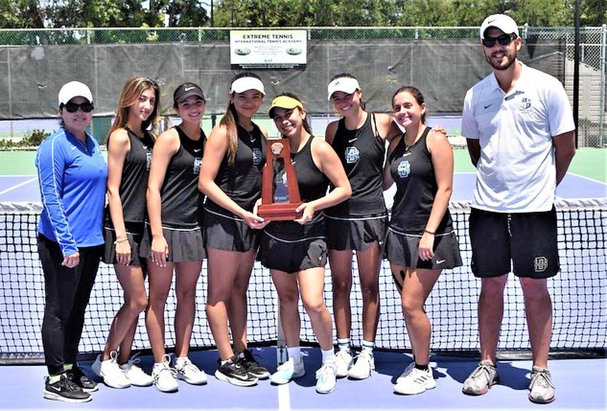 The history-making, district champion Divine Savior girls’ tennis team.