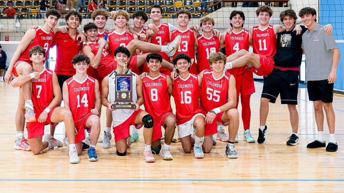Columbus volleyball wins Miami Classic. Belen does well. Plus soccer awards and more