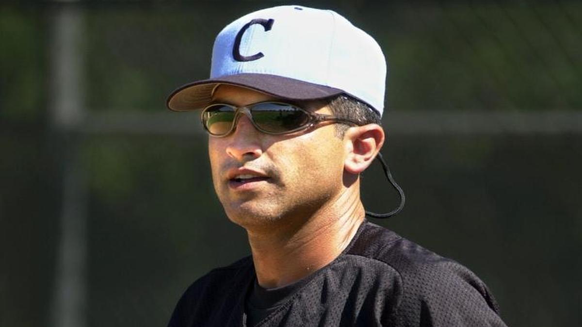 Lazaro Llanes is shown while he was baseball coach at Archbishop Carroll.