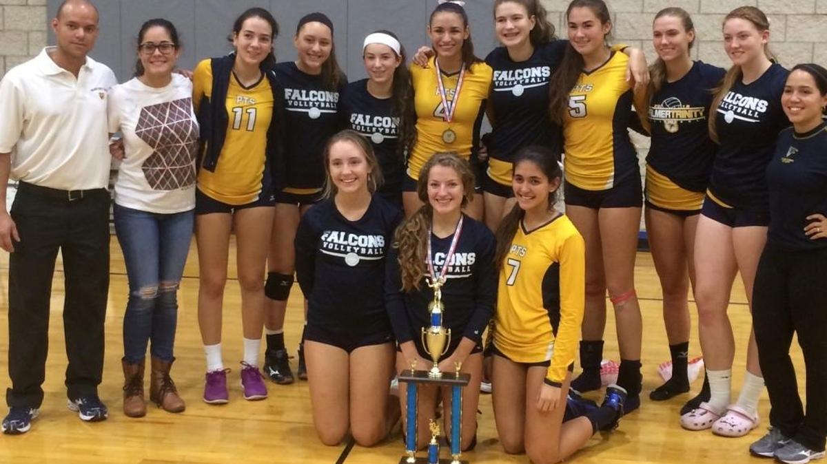 The Palmer Trinity volleyball team is pictured last season.